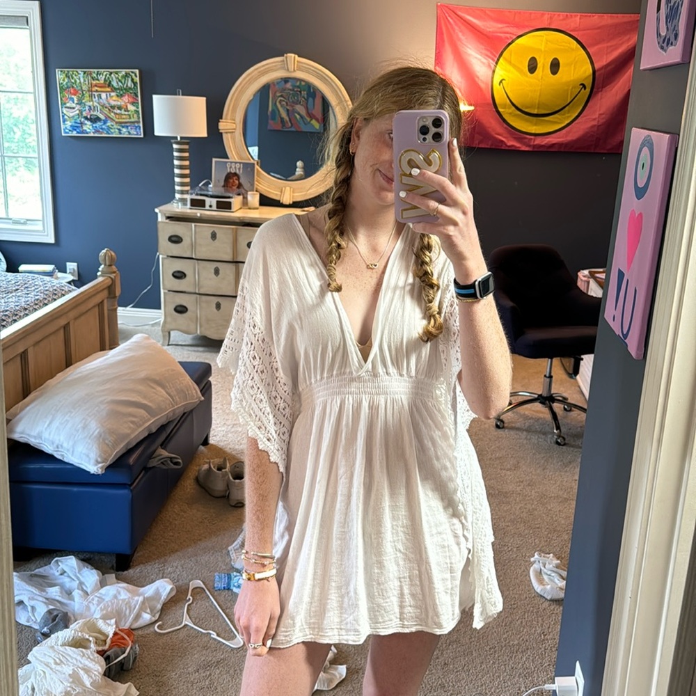 White seaspice coverup dress
